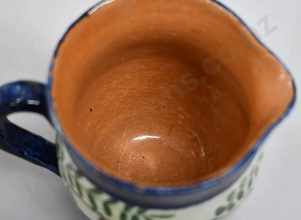 ELIZABETH LISSAMAN POTTERY DECORATED JUG Image 1++