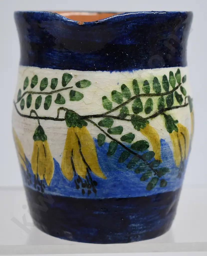 ELIZABETH LISSAMAN POTTERY DECORATED JUG Image 1++