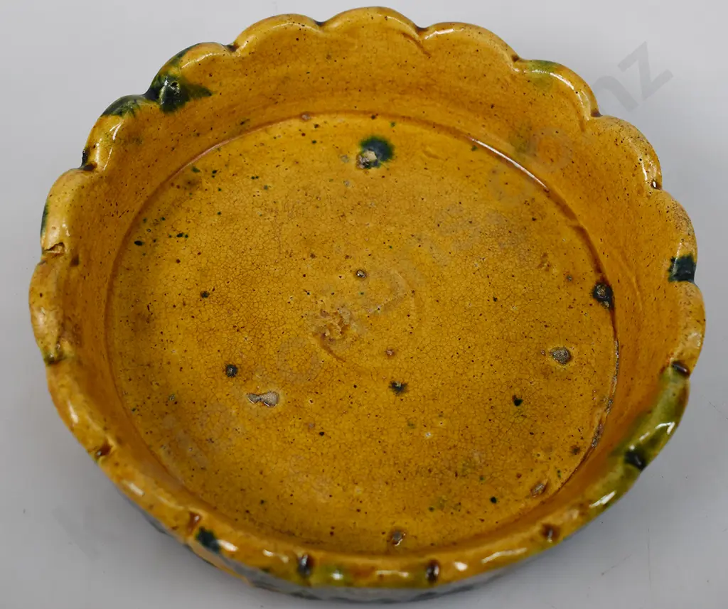 MAJOLICA  POTTERY JARDINERE PLANTER & SAUCER Image 1++