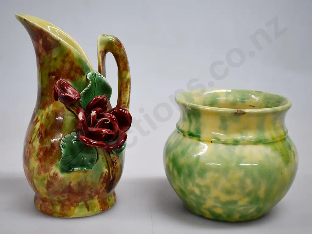 COLONIAL POTTERY JUG & VASE Image 1++