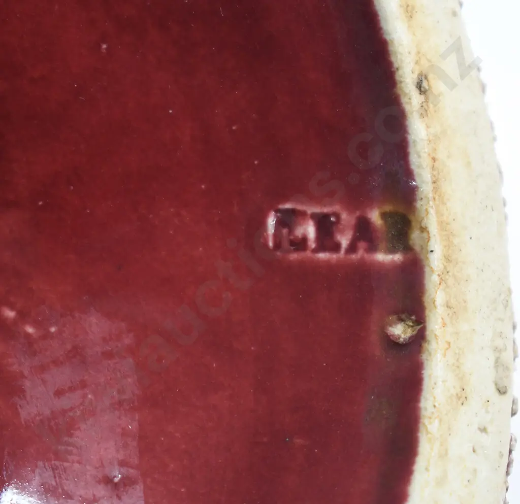 POTTERY HAIL GLAZED VASE MARKED LEAR Image 1++