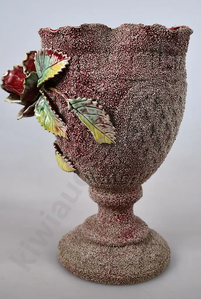 POTTERY HAIL GLAZED VASE MARKED LEAR Image 1++