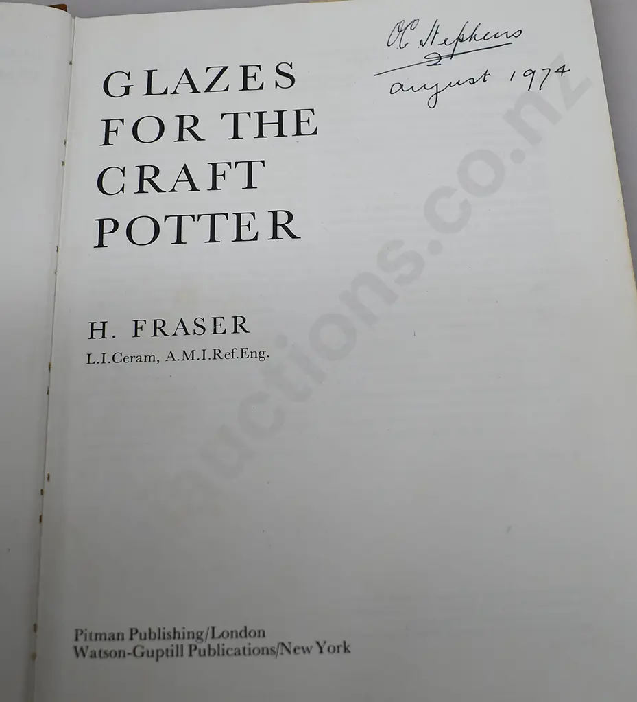 NEW ZEALAND POTTERY BOOKS ALL SIGNED O C STEPHENS Image 1++