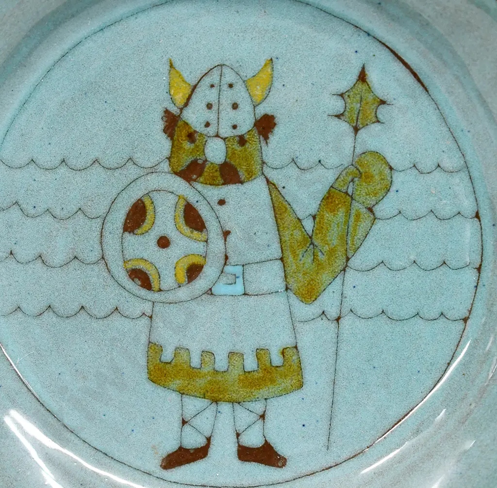 BARRY BALL VIKING DISH, 1280 POTTERY Image 1++