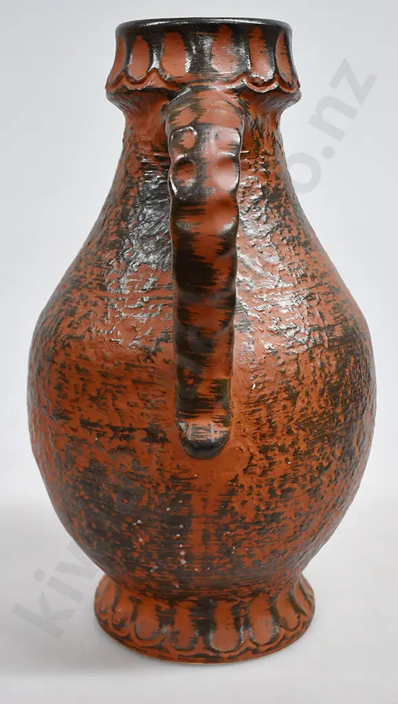 WEST GERMAN POTTERY HANDLED VASES Image 1++
