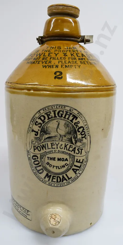 POWLEY SPEIGHTS DUNEDIN STONE JAR Image 1++