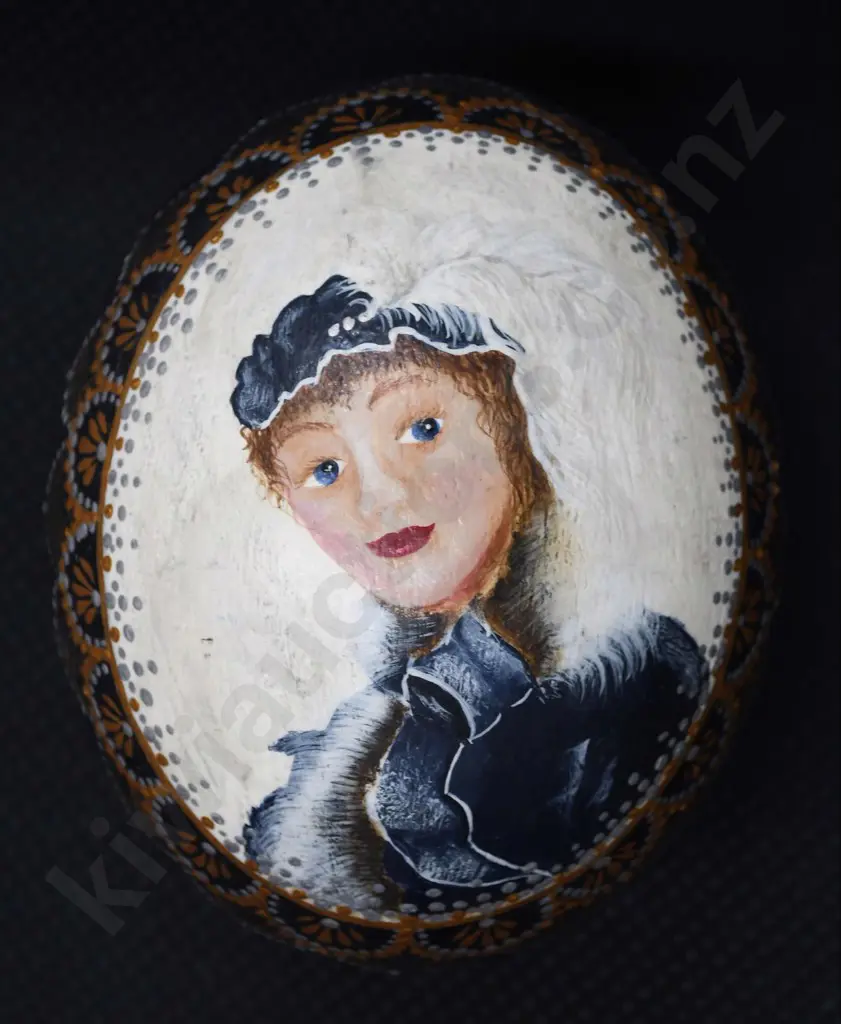 HAND PAINTED EMU EGG - 1906 Image 1++