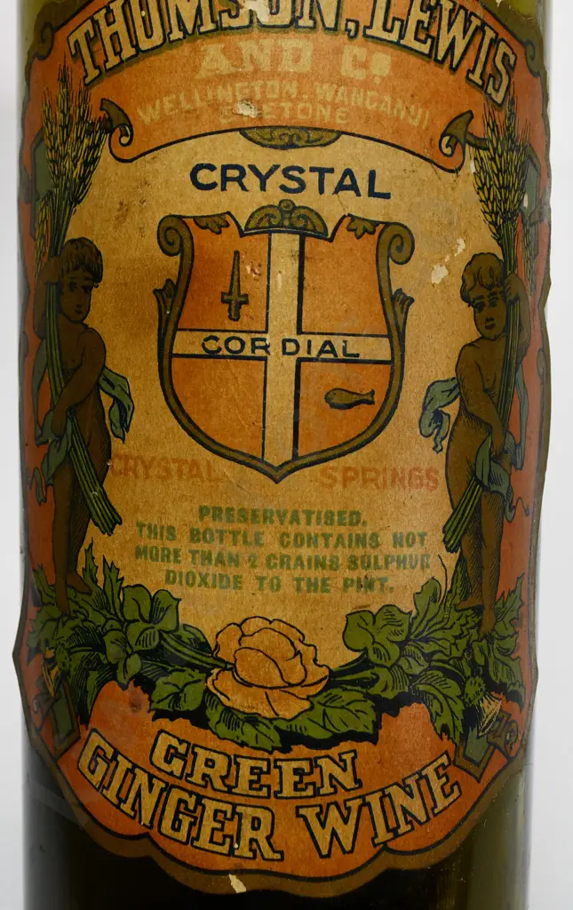 THOMSON LEWIS LABELLED GINGER WINE Image 1++