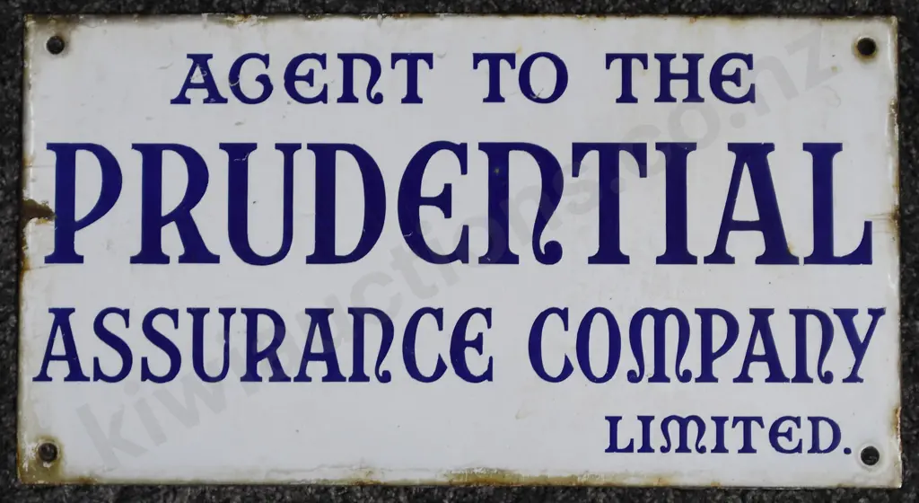 PRUDENTIAL ENAMEL SIGN Image 1++