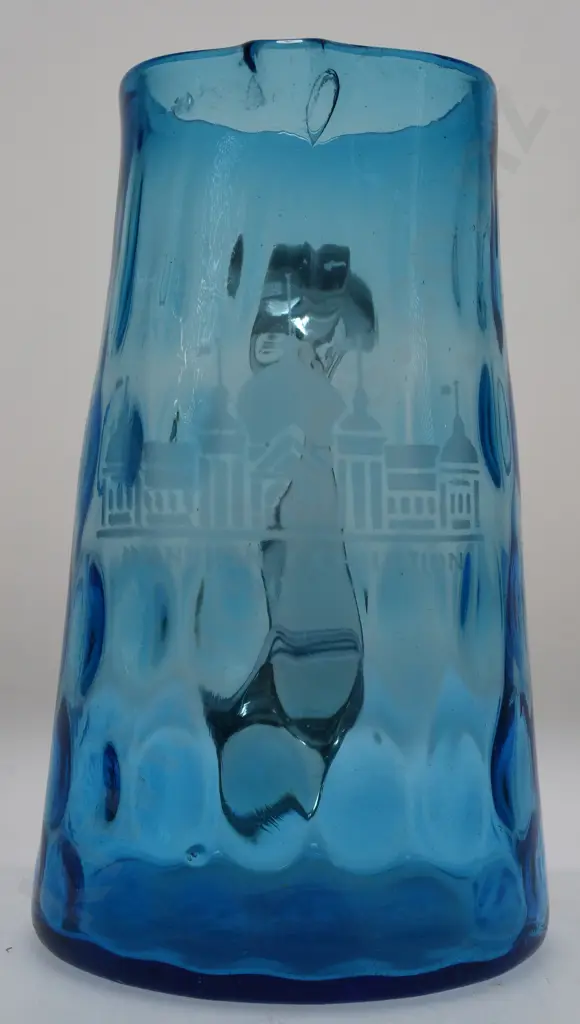 DUNEDIN 1890 EXHIBITION EARLY GLASS JUG Image 1++
