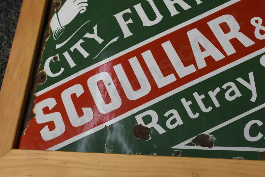 SCOULLAR & CHISHOLM ENAMEL SIGN Image 1++