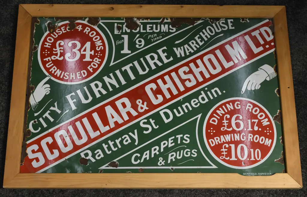 SCOULLAR & CHISHOLM ENAMEL SIGN Image 1++
