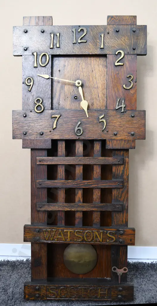 WATSON’S WHISKY ADVERTISING WALL CLOCK Image 1++