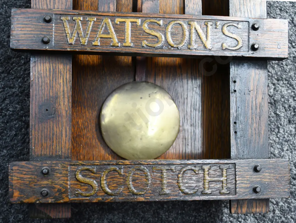 WATSON’S WHISKY ADVERTISING WALL CLOCK Image 1++