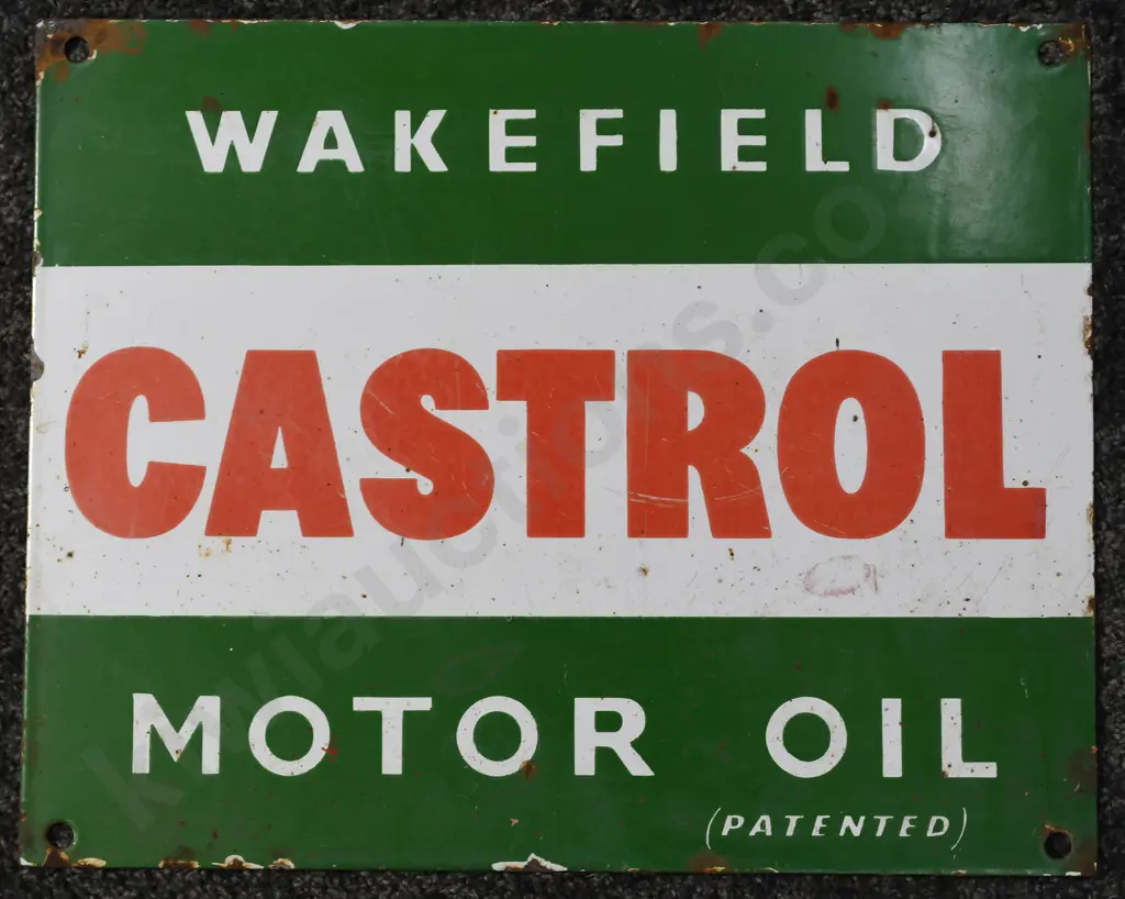 WAKEFIELD MOTOR OIL ENAMEL SIGN Image 1++