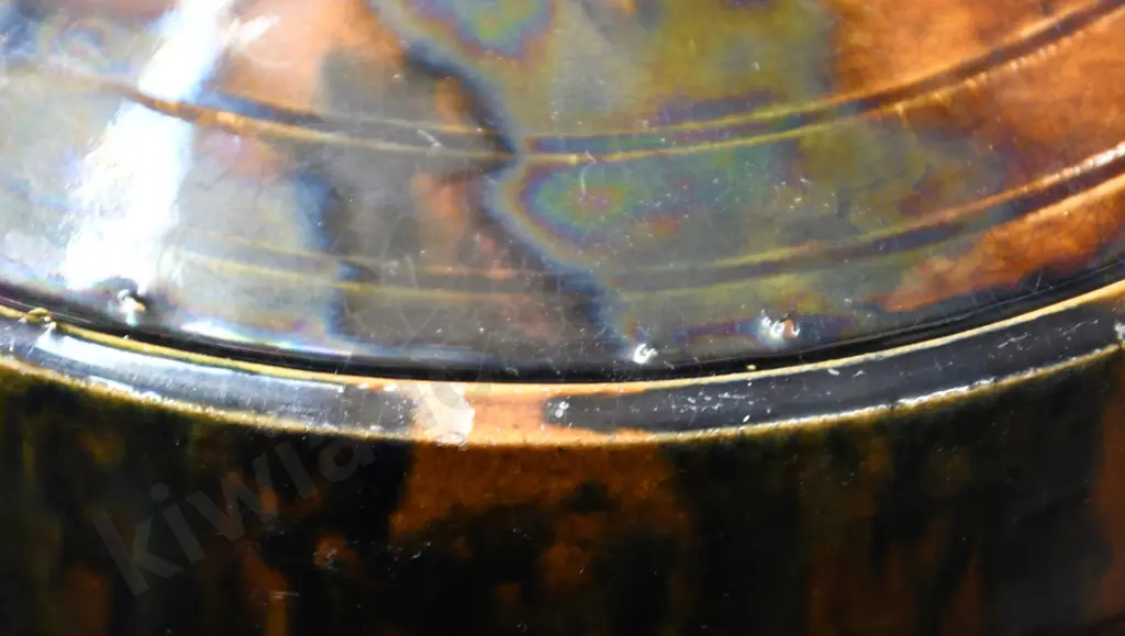 HUTSON WELLINGTON MAJOLICA STONEWARE BARRELL Image 1++