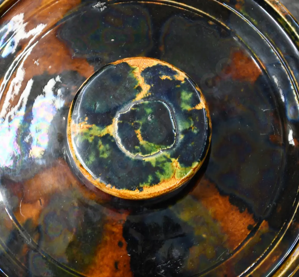 HUTSON WELLINGTON MAJOLICA STONEWARE BARRELL Image 1++