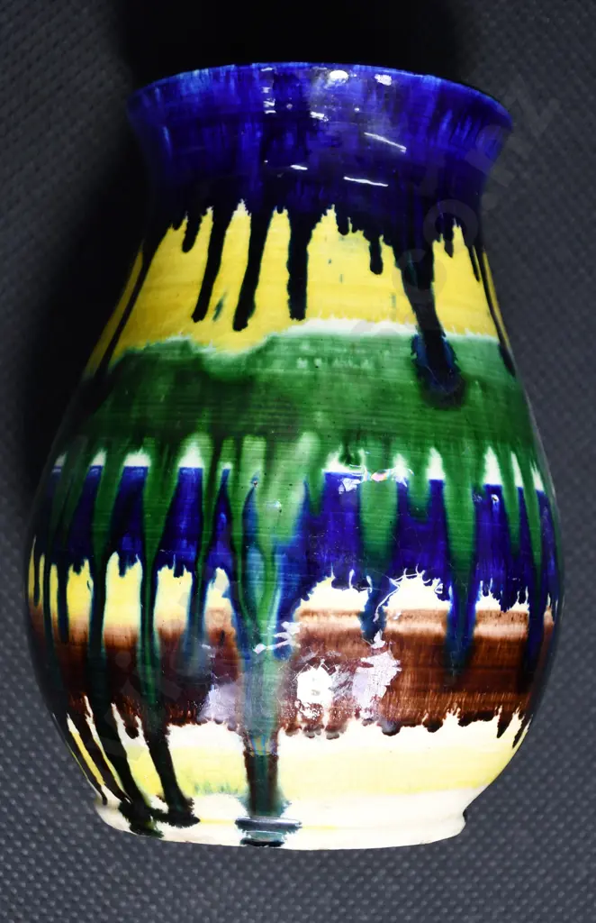 RANCICH AUCKLAND TRICKLE GLAZE VASE Image 1++