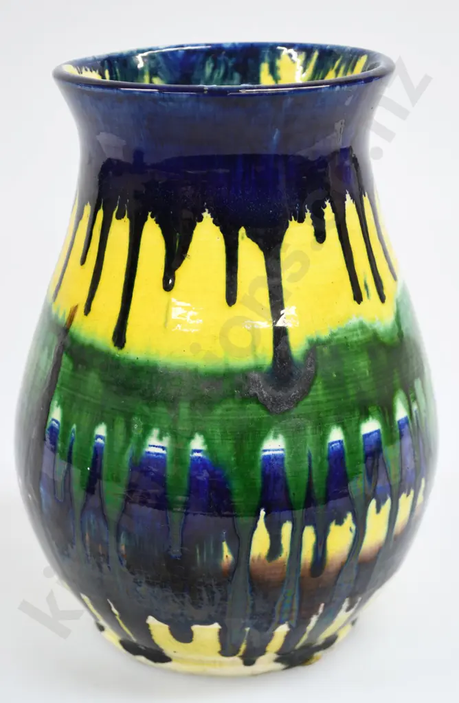 RANCICH AUCKLAND TRICKLE GLAZE VASE Image 1++