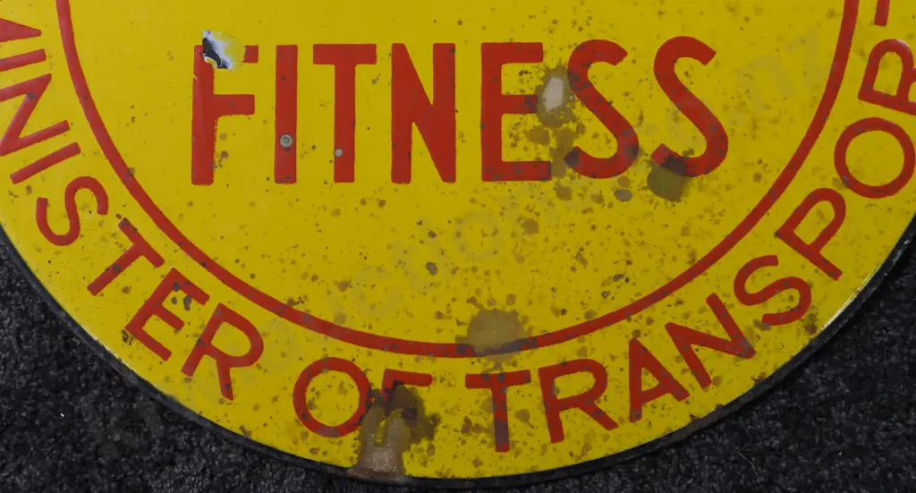 MINISTRY OF TRANSPORT NZ ENAMEL SIGN Image 1++