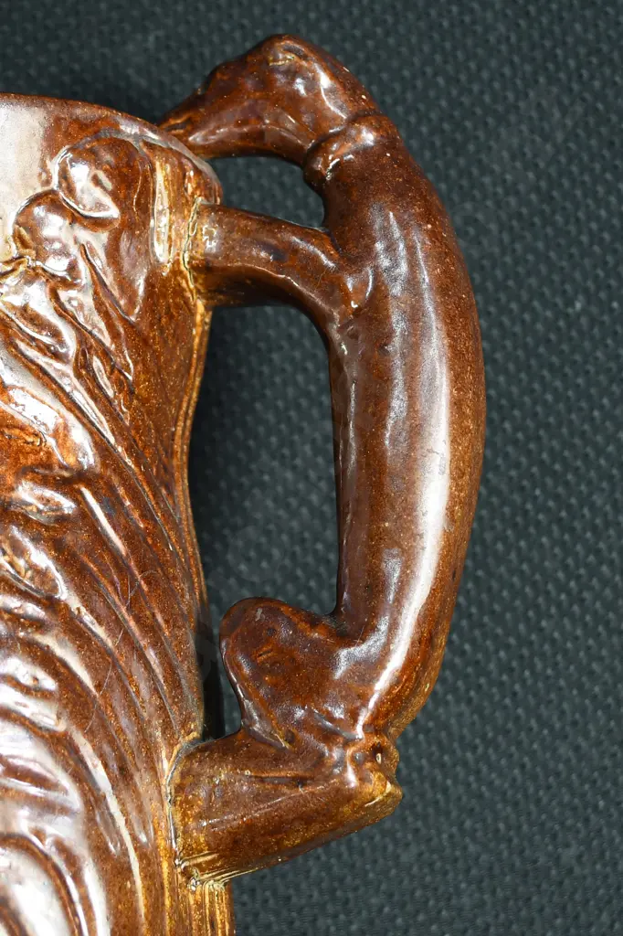 AUSTIN, KIRK & CO EARLY SALT GLAZED HUNTING JUG Image 1++