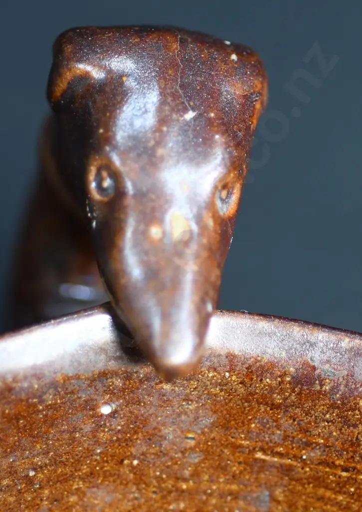 AUSTIN, KIRK & CO EARLY SALT GLAZED HUNTING JUG Image 1++