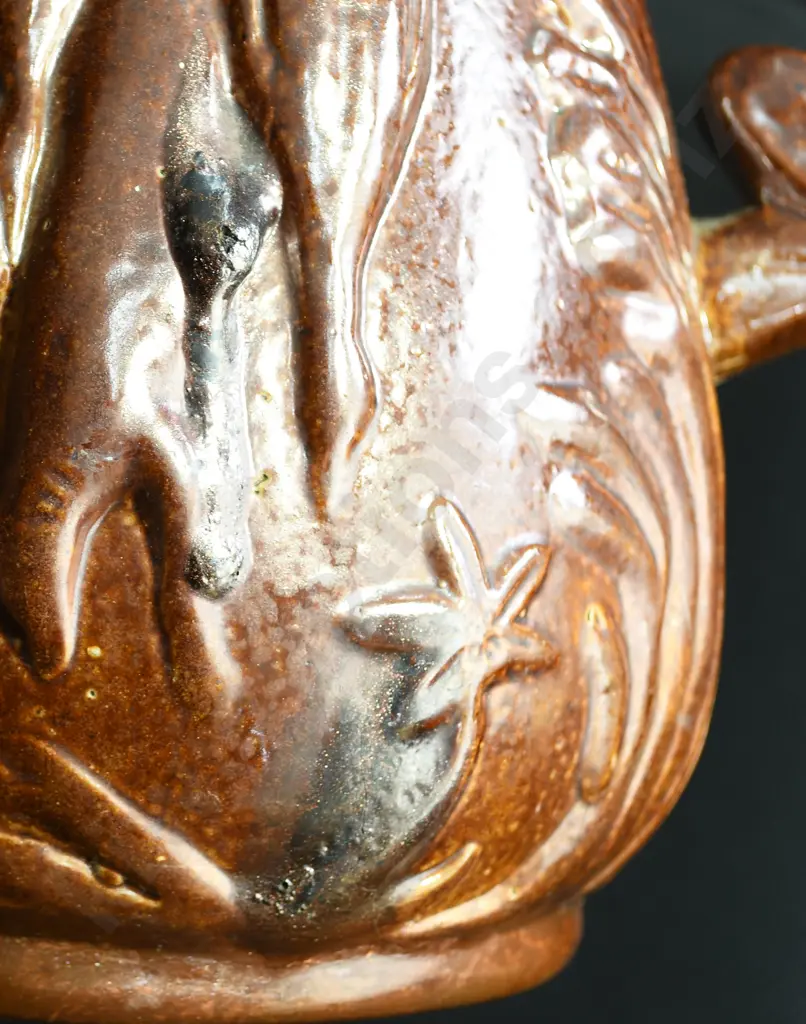 AUSTIN, KIRK & CO EARLY SALT GLAZED HUNTING JUG Image 1++