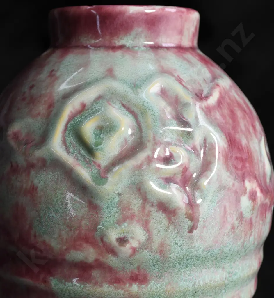 CROWN LYNN TRICKLE GLAZE VASE  # 85 Image 1++