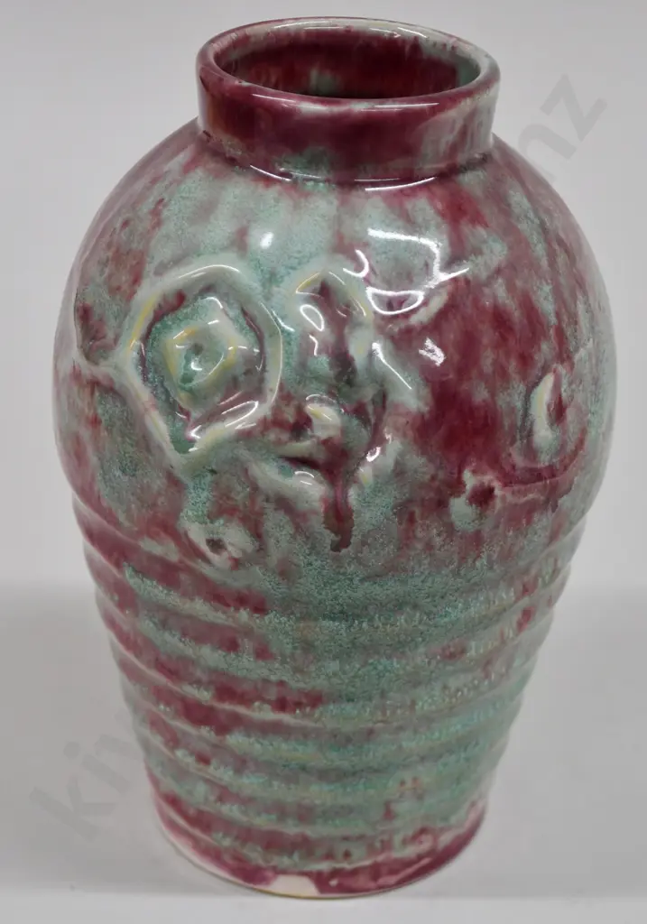 CROWN LYNN TRICKLE GLAZE VASE  # 85 Image 1++