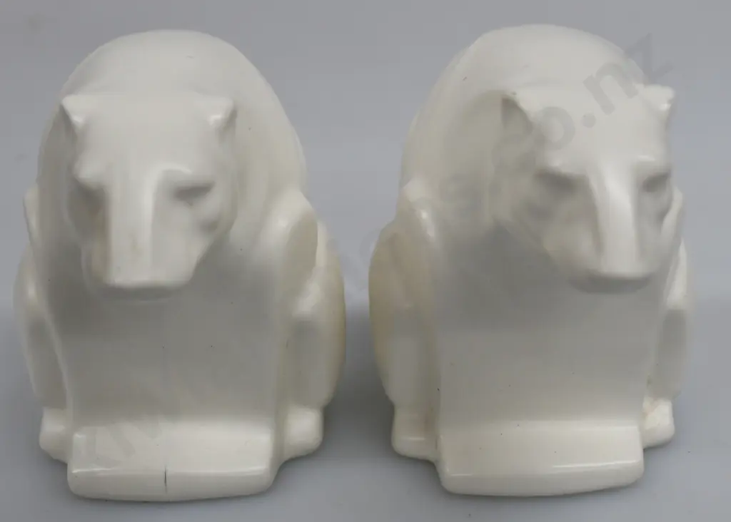 CROWN LYNN POLAR BEER BOOK ENDS Image 1++