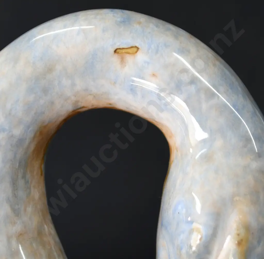 LARGE CROWN LYNN TRICKLE GLAZED MALE SWAN Image 1++