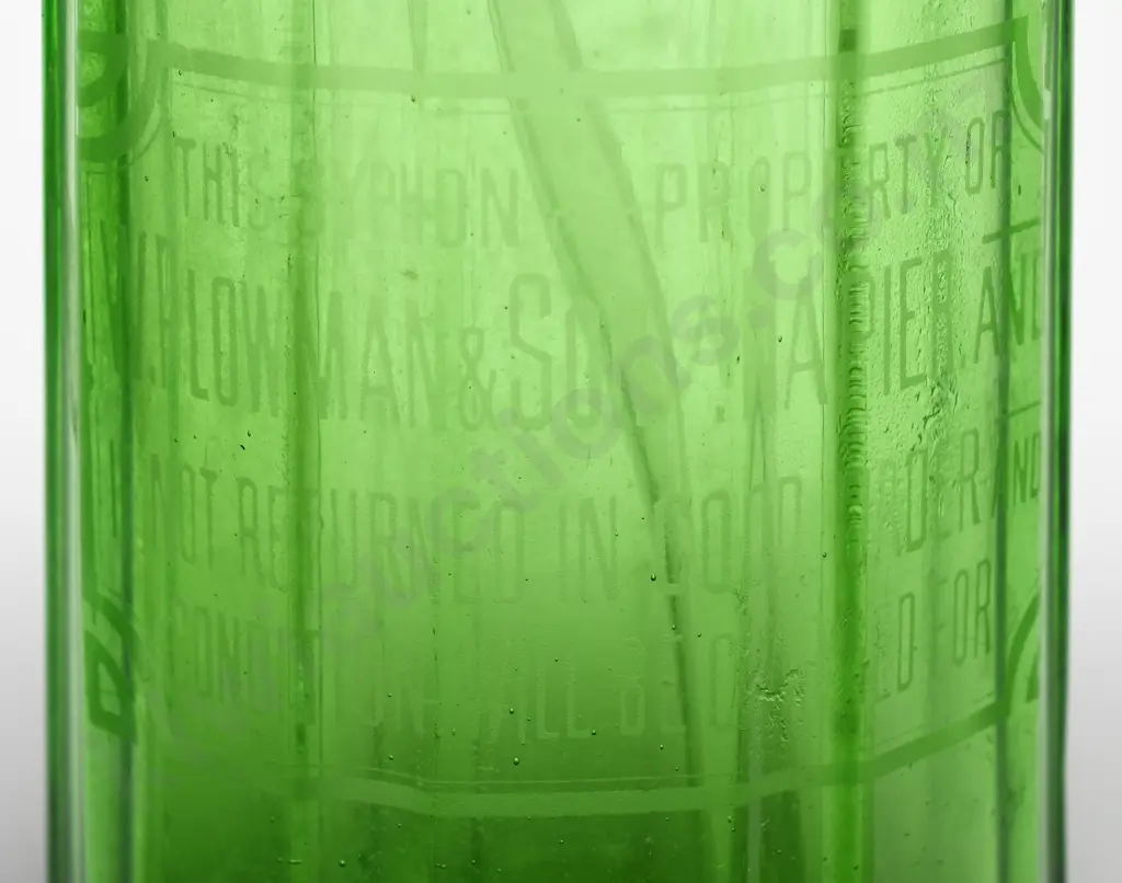PLOWMAN NAPIER GREEN SODA SYPHON Image 1++