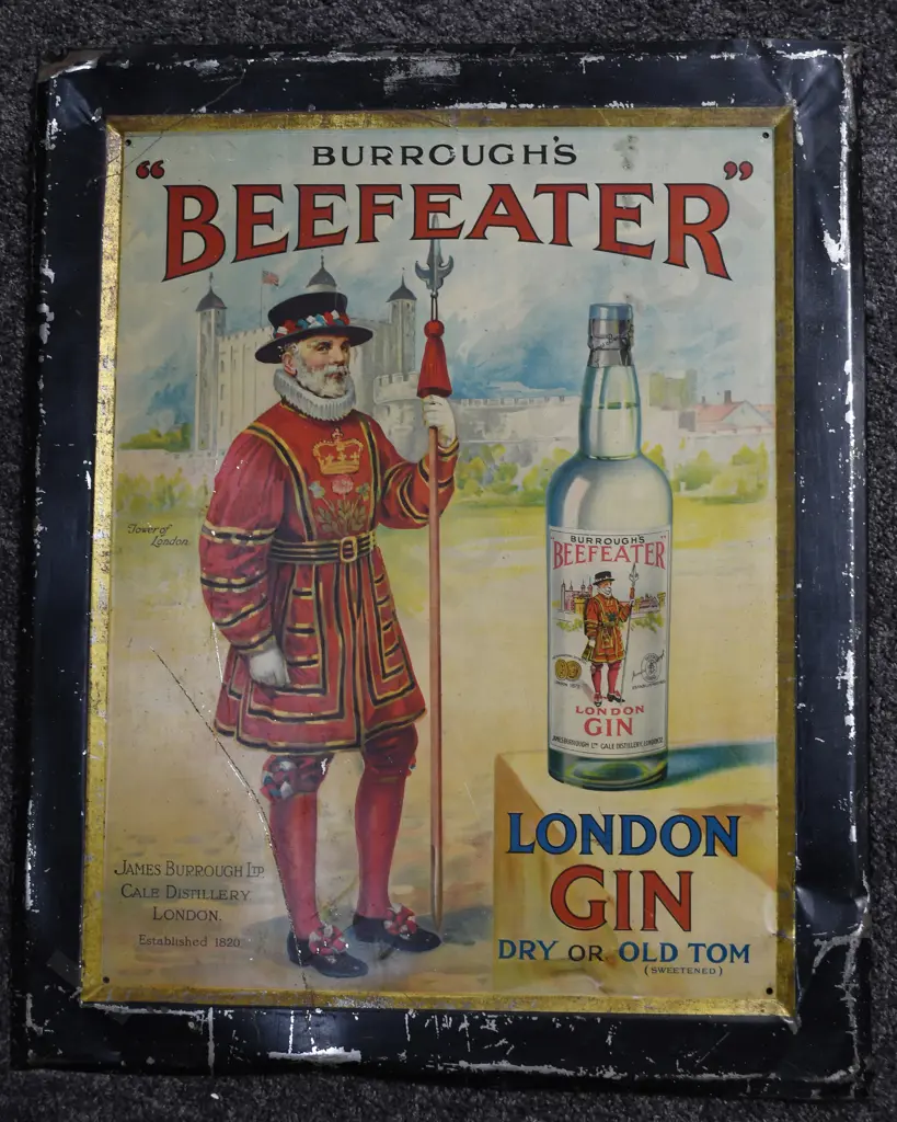 BEEFEATER GIN TIN SIGN Image 1++