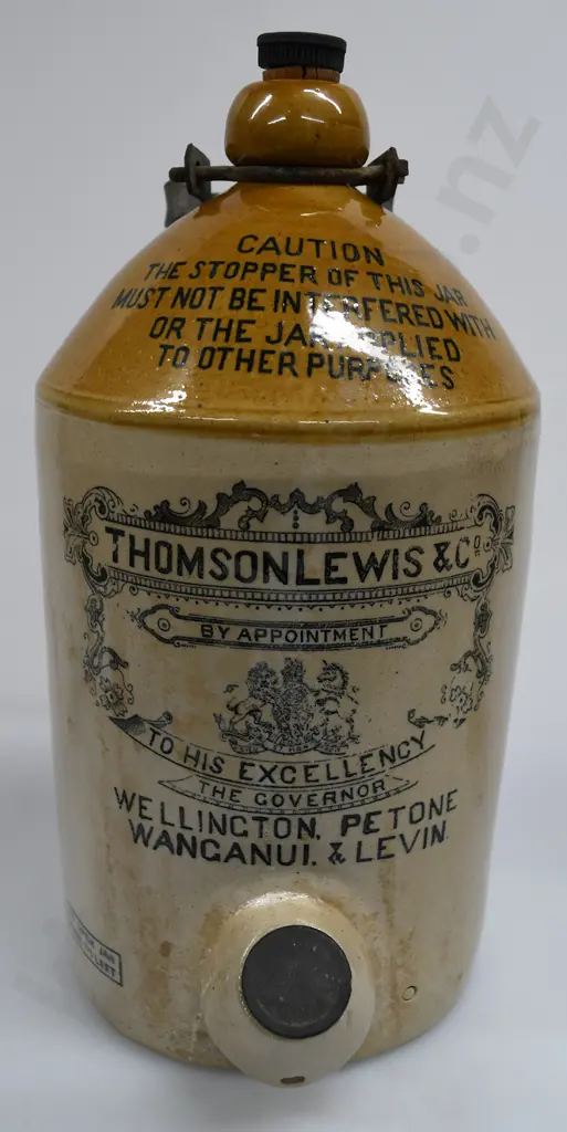 THOMSON LEWIS 4 TOWNS STONE JAR Image 1++