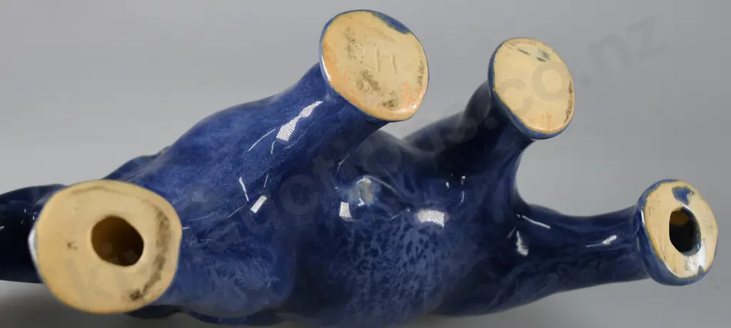 CROWN LYNN BLUE GLAZE ELEPHANT Image 1++