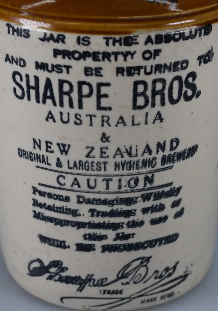 SHARPE BROS 1/2 GALLON STONE JAR Image 1++