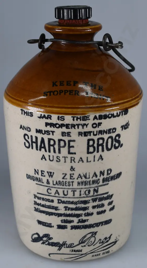 SHARPE BROS 1/2 GALLON STONE JAR Image 1++