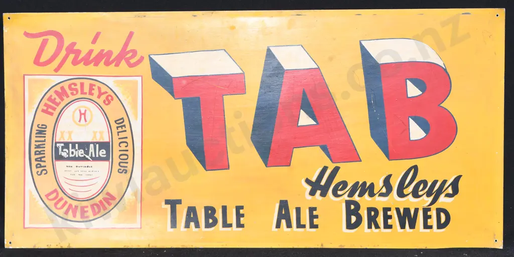 HEMSLEY BROS DUNEDIN / SURF DOUBLE SIDED SIGN Image 1++