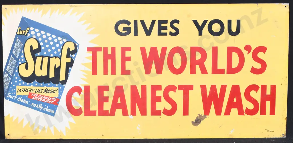 HEMSLEY BROS DUNEDIN / SURF DOUBLE SIDED SIGN Image 1++