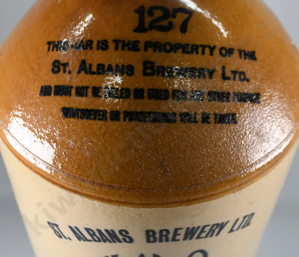 ST ALBANS BREWERY CHRISTCHURCH STONE JAR Image 1++