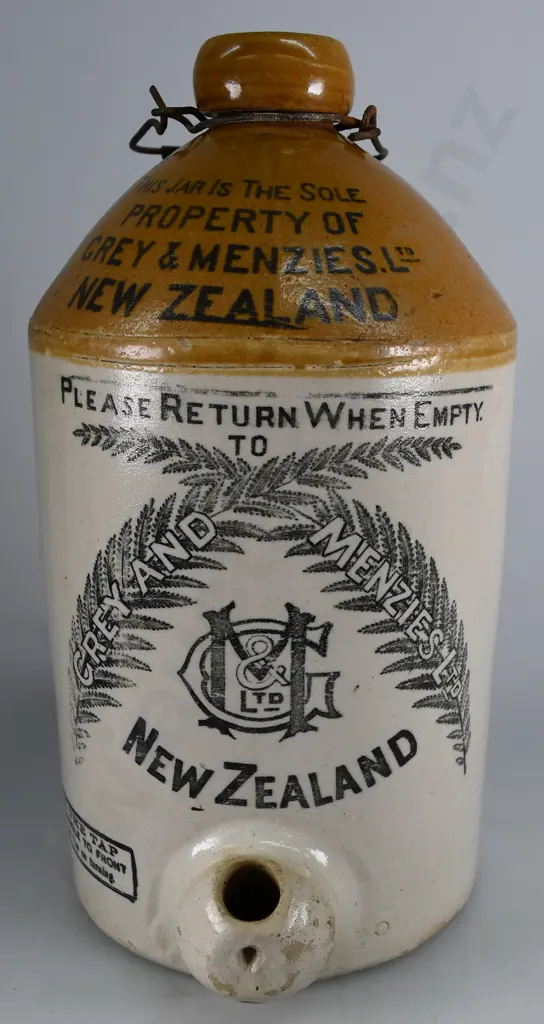 GREY & MENZIES NEW ZEALAND STONE JAR Image 1++