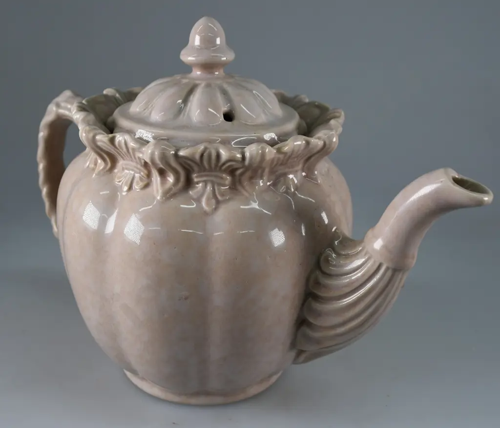 TEMUKA WARE TEAPOT MOTTLED BEIGE Image 1++