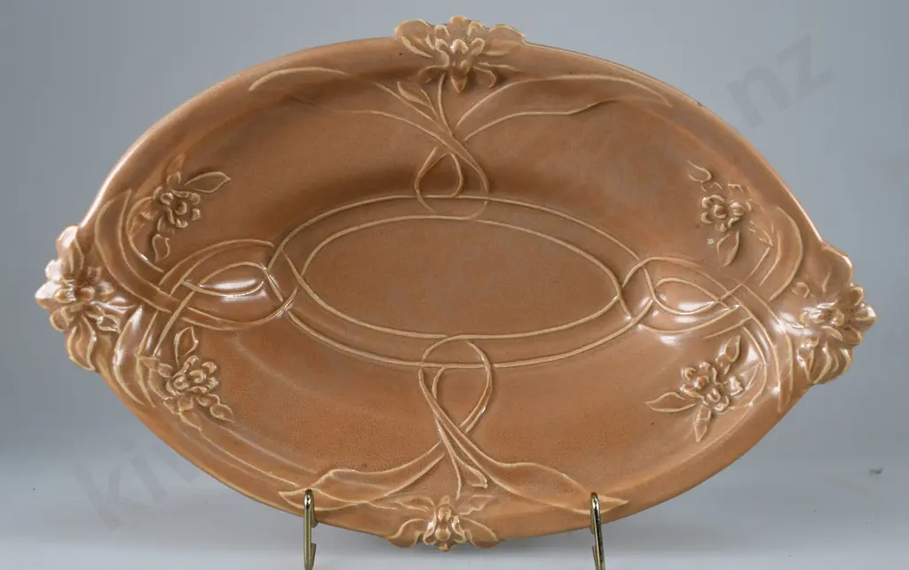 TEMUKA WARE DECO STYLE DISH MUSHROOM GLAZE Image 1++