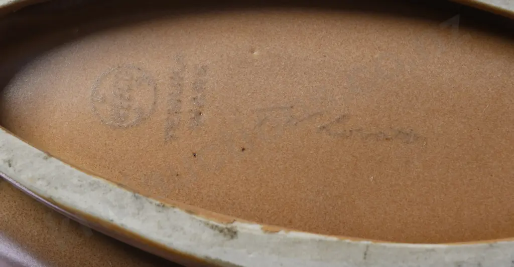 TEMUKA WARE DECO STYLE DISH MUSHROOM GLAZE Image 1++