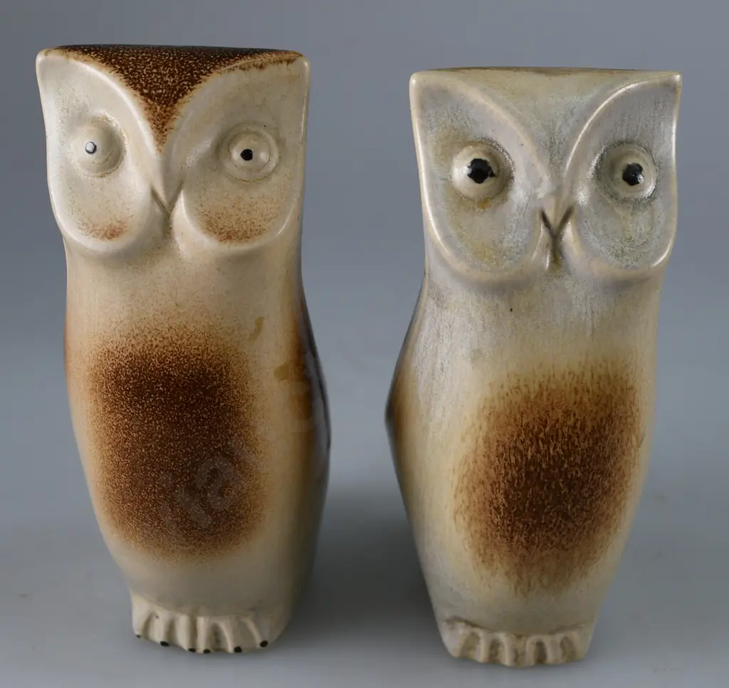 TEMUKA POTTERY OWLS Image 1++