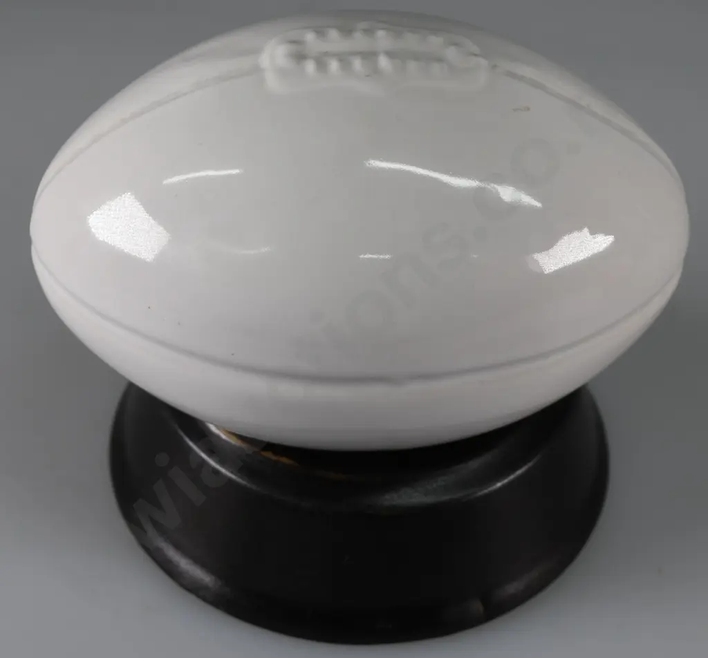 TEMUKA WARE RUGBY BALL ON PLINTH Image 1++