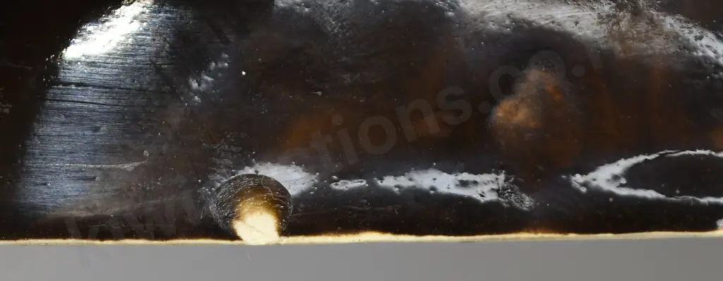 TEMUKA WARE DECO STYLE FOOTED DISH DARK BROWN Image 1++