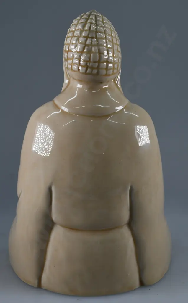 TEMUKA OATMEAL GLAZED BUDDHA FIGURE Image 1++