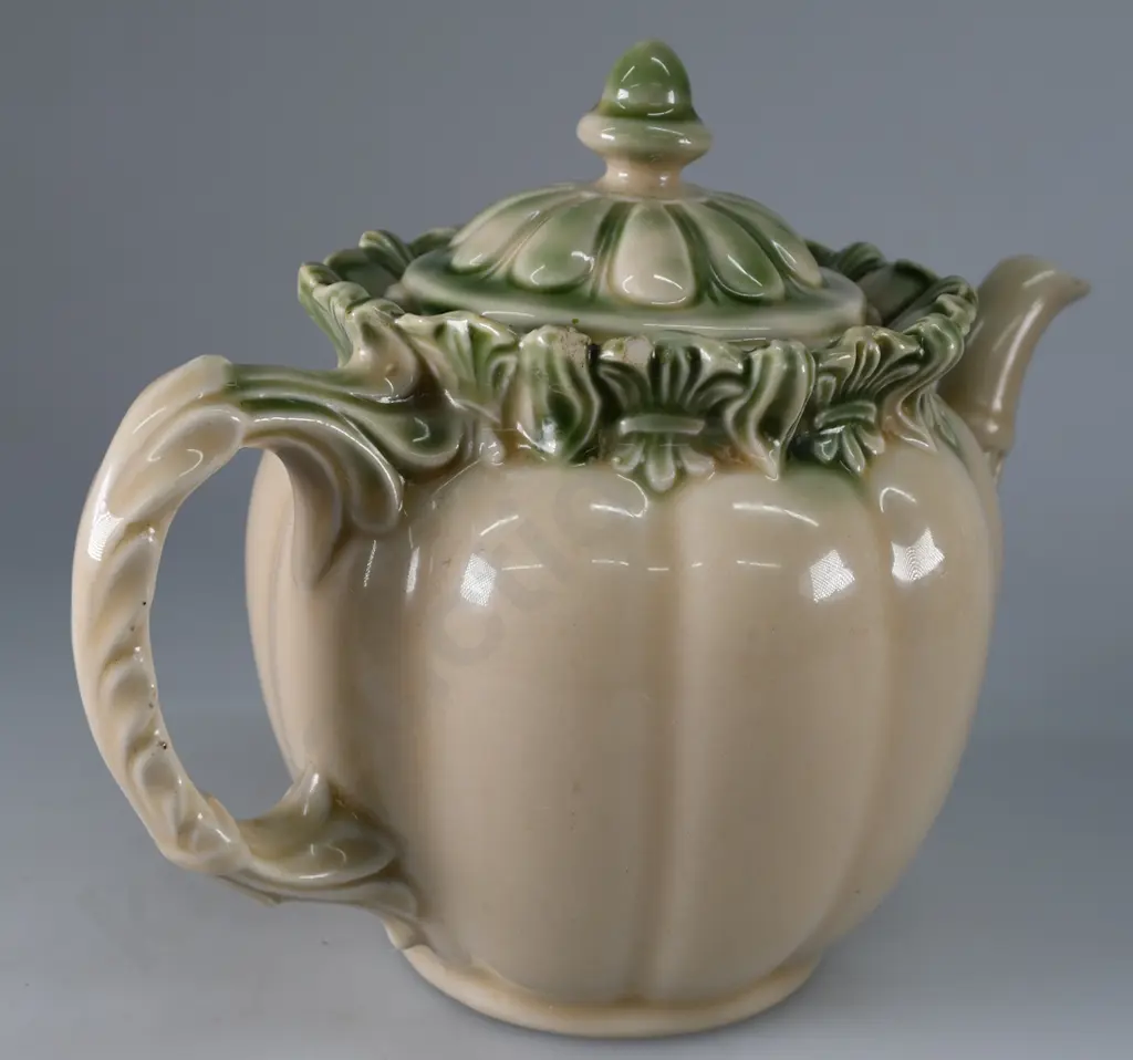 TEMUKA WARE TEAPOT OATMEAL & GREEN Image 1++