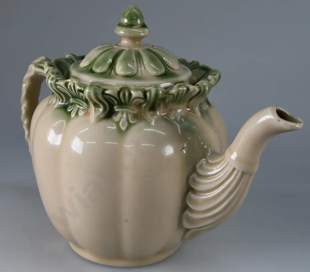 TEMUKA WARE TEAPOT OATMEAL & GREEN Image 1++